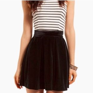 Tobi Velvet skater skirt